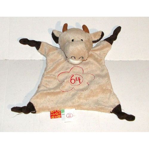 Doudou Vache Marron