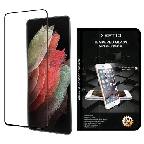 Protection D'écran En Verre Trempé Full Cover Noir Samsung Galaxy S21 Ultra 5g - Tempered Glass Screen Protector/Films Vitre Protecteur Smartphone 2021 - Accessoires