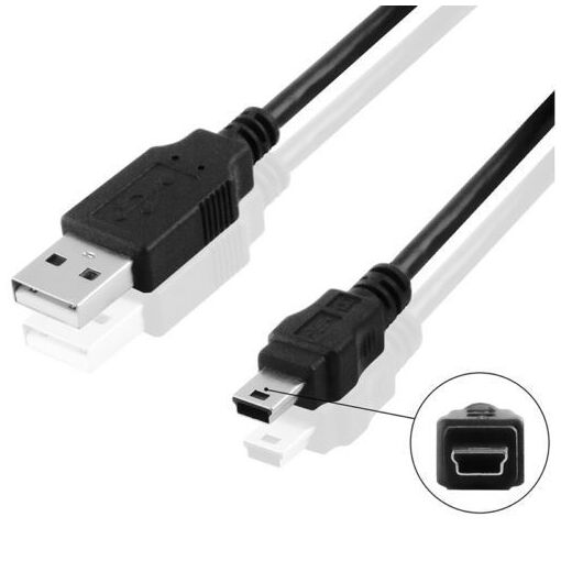 Vhbw Cavo Di Alimentazione Mini USB 1.0m Sostituisce Panasonic K1ha05cd0014 K1ha05cd0016 K1ha05cd0019 Compatibile Con Fotocamera Camcorder 86737786