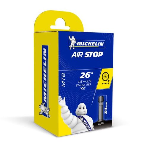 Chambre 26 37/62x559 1.50-2.50 V/Schrader 34mm C4 Air Stop Michelin