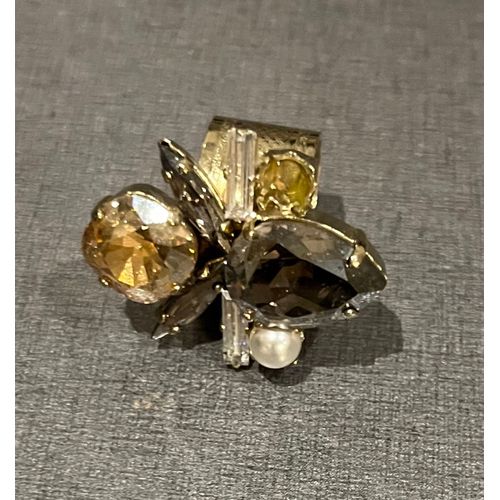Bague Fleur Strass