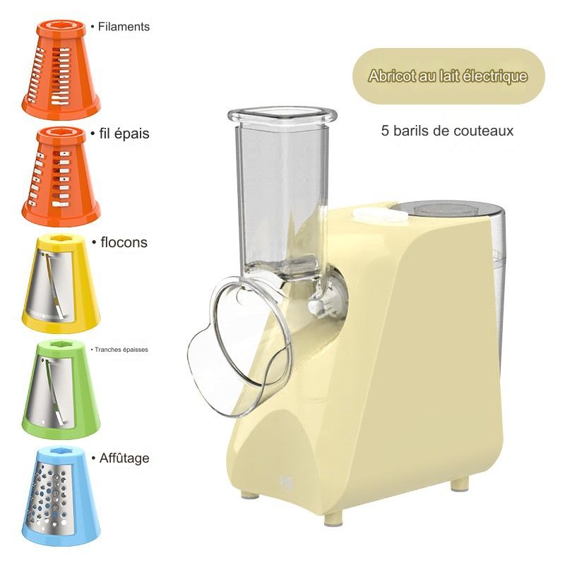 Râpe électrique avec 5 barils de coupe