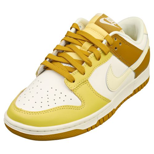 Chaussures Nike Dunk Low Retro Baskets Blanc Marron