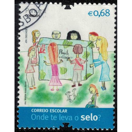 Portugal 2012 Oblitéré Used Planète Solidaire Dessin De Matilde Amaro Nunes Su