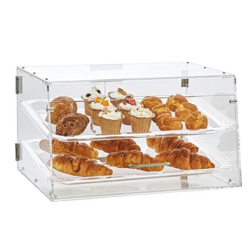 Vitrine à gâteaux - VEVOR - Présentoir à Pâtisserie Vitrine de Boulangerie en Acrylique à 2 Niveaux,510 x 350 x 35 mm