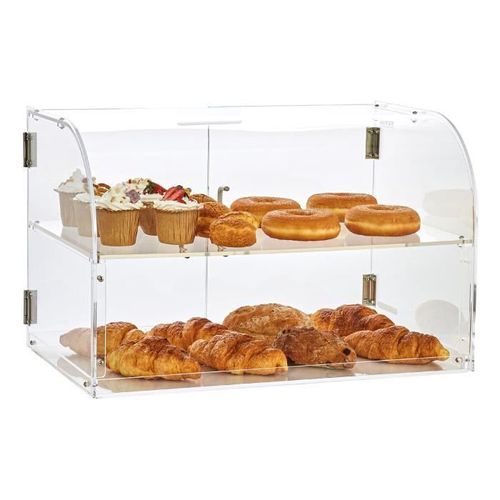Vitrine à gâteaux - VEVOR - Présentoir à Pâtisserie Vitrine de Boulangerie en Acrylique à 2 Étages,pour Pain Viennoiserie