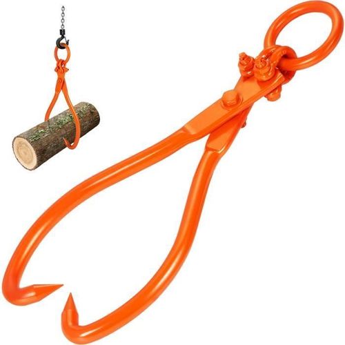 Pince Forestière pour Troncs - VEVOR - pinces de débardage de bûches, 18 pouces, 2 griffes, de levage de bûches, robustes, 772 lb
