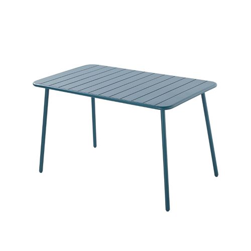 Table En Acier 4/6 Places Bleue Bergame