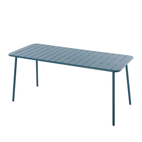Table En Acier 6 Places Bleue Bergame