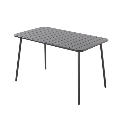 Table En Acier 4/6 Places Gris Foncé Bergame