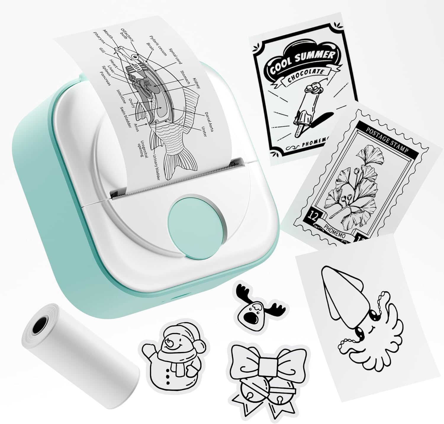 Phomemo Q02 Mini Imprimante Portable - Mini Imprimante Thermique Po...