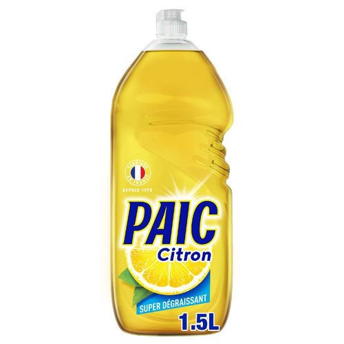 Liquide Vaisselle Paic Citron - Origine Naturelle - Super dégraissant - 1,5L