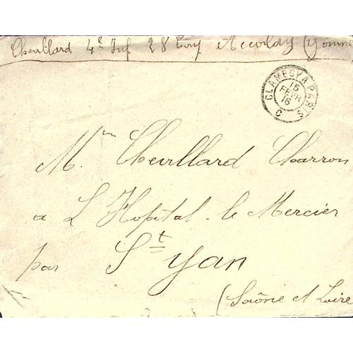 Lettre De Poilu - Accolay - Yonne -  1916