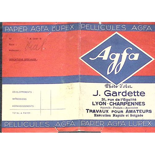pochette pour photos 11 x 8  anciennes - agfa
