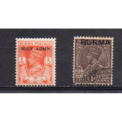 Burma- 1 Timbre Neuf Et 1 Timbre Oblitéré- Roi