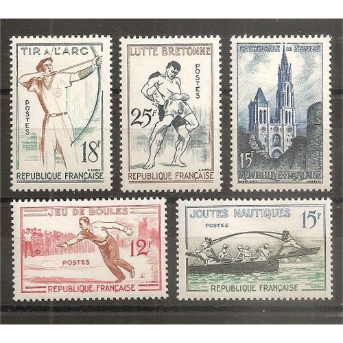 1161 À 1164 Et 1165 (1958) Série Des Jeux Traditionnels Et Senlis N* (Cote 6,7e) (6257)