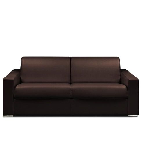 Canapé Express 160 Cm Dreamer Edition Cuir Et Pu Cayenne Marron Matelas 16 Cm
