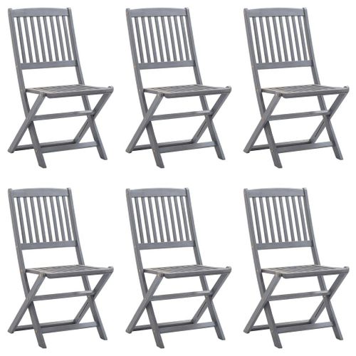 Vidaxl Chaises Pliables D'extérieur 6 Pcs Bois D'acacia Solide