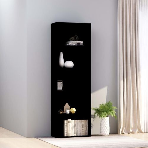 Vidaxl Bibliothèque À 5 Niveaux Noir 60x30x189 Cm Bois D'ingénierie