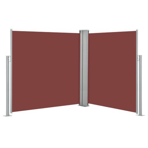 Vidaxl Auvent Latéral Rétractable Marron 140 X 600 Cm
