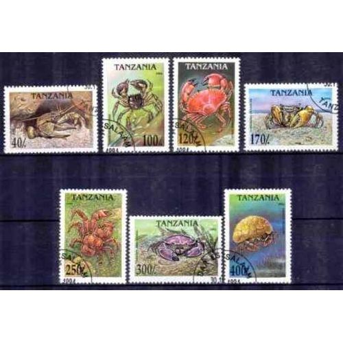Animaux Crustacés Tanzanie Série Compléte (26) De 7 Timbres Oblitérés