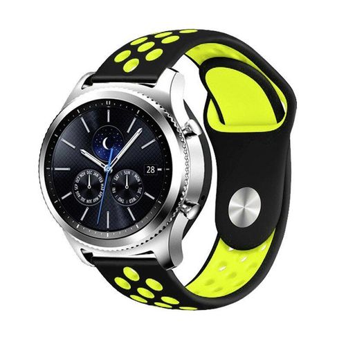 Bracelet De Style Sportif Phonecare Compatible Avec Huawei Watch 4 Pro Space Edition - Noir / Verde