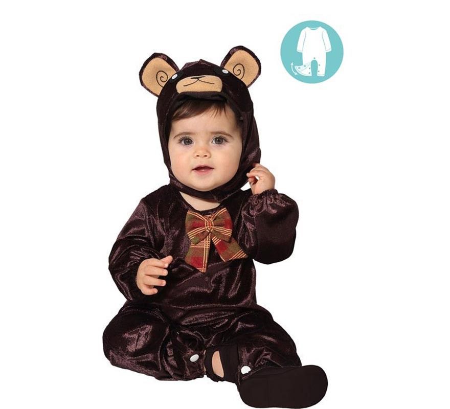 Ours Costume Bébé Capuche Brown (Taille 6-12m)