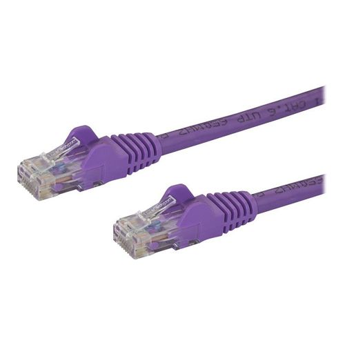 StarTech.com Câble réseau Cat6 UTP sans crochet - 5 m Violet - Cordon Ethernet RJ45 anti-accroc - Câble patch - Cordon de raccordement - RJ-45 (M) pour RJ-45 (M) - 5 m - CAT 6 - sans crochet -...