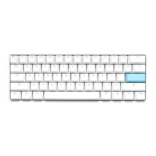 Ducky One 2 Mini - Clavier - backlit - USB-C - AZERTY - Français - commutateur : CHERRY MX Black - blanc pur