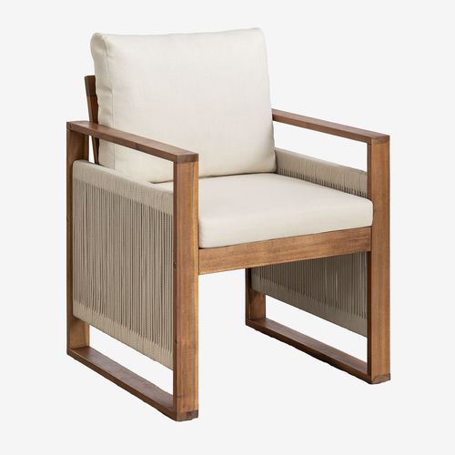 Pack De 6 Chaises De Salle À Manger Avec Accoudoirs En Bois D'acacia Nayely Brun Acacia