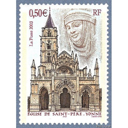France 2003, Très Beau Timbre Neuf** Luxe Yvert 3586, Église De Saint-Père Dans L' Yonne.