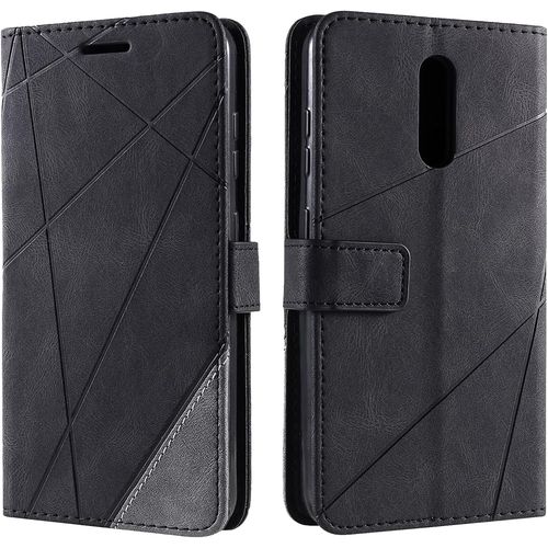 Coque Pour Nokia 3.2, Rabat Portefeuille De Protection Cuir Pu Etui, Slim Silicone Tpu Bumper Magnetique Housse, Flip Porte Cartes Avec Fonction Support Cover Antichoc Case (Le Noir)