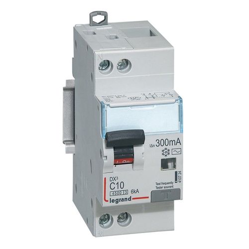 DISJONCTEUR DX3 1P+NG C10 4,5/6K AC 300MA