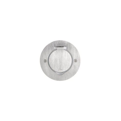 PLATINE SOL RONDE INOX BROSSE
