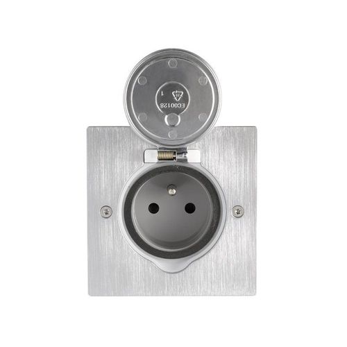 2P+T FB SOL CARRE INOX BROSSE