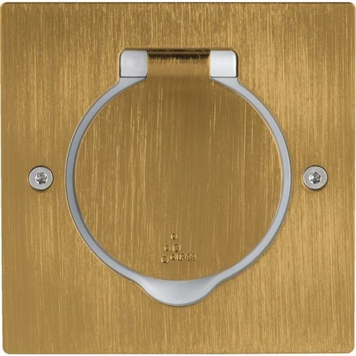 PLATINE SOL CARRE DORE BROSSE