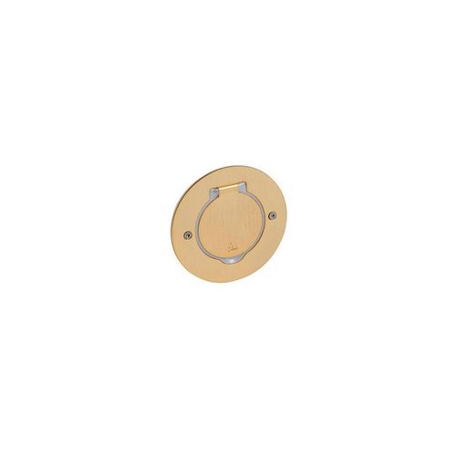 PLATINE SOL RONDE DORE BROSSE
