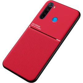 Coque Housse Etui Plaque De Metal Integree Pour Xiaomi Redmi Note 8 - Rouge