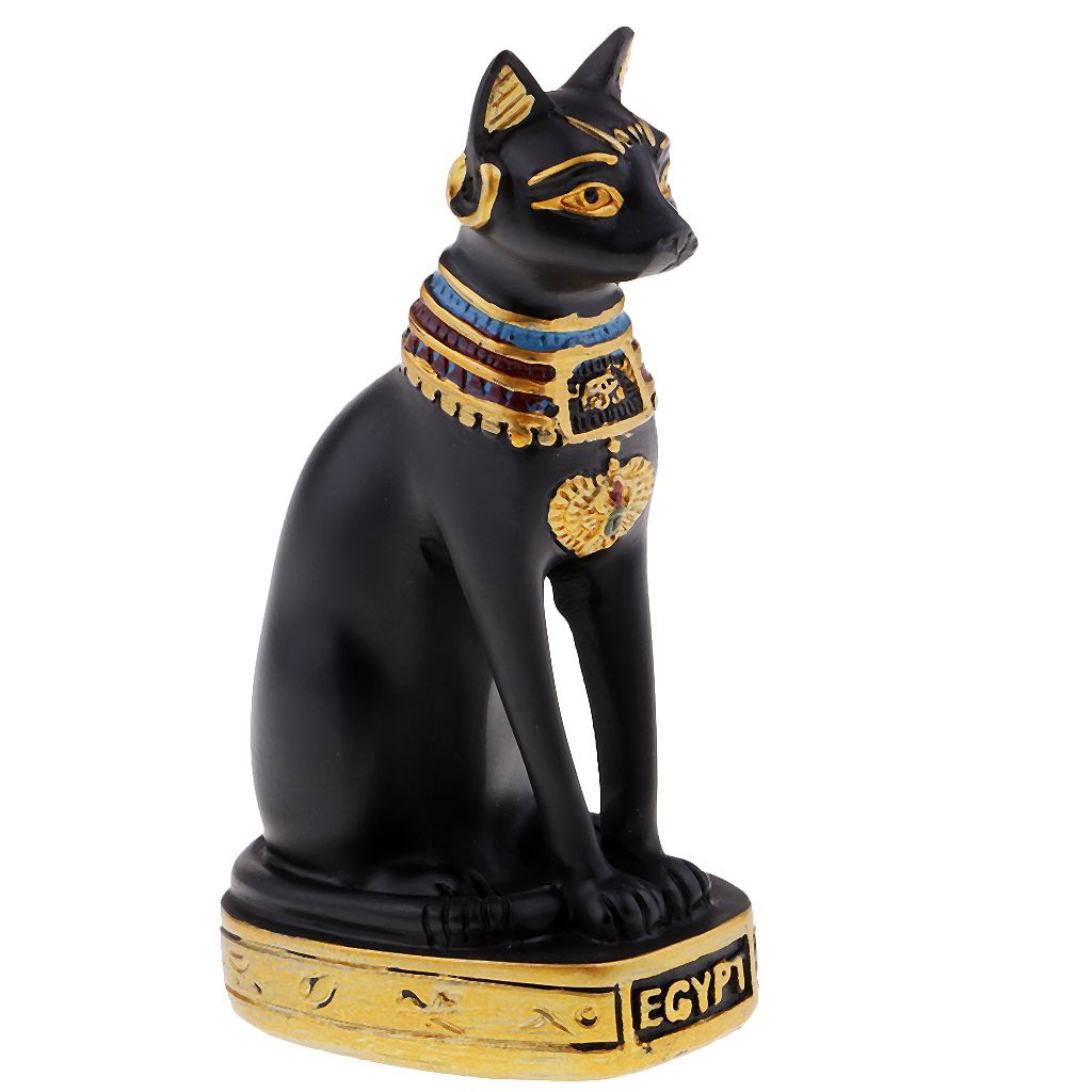 4 Resine Egypte Ancienne Deesse Egyptienne Chat Bastet Figurine Statue Miniature Noir Rakuten