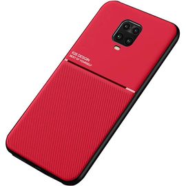 Coque Housse Etui Plaque De Metal Integree Pour Poco M2 Pro, Xiaomi Redmi Note 9s/Note 9 Pro/Note 9 Pro Max - Rouge
