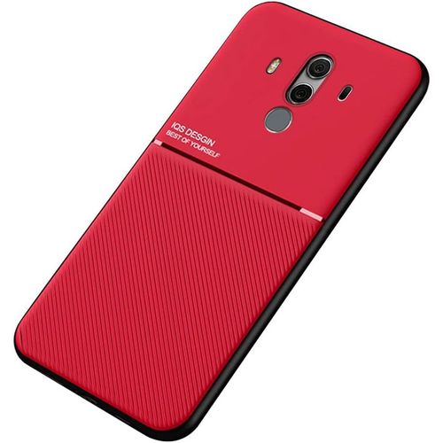 Coque Housse Etui Plaque De Metal Integree Pour Huawei Mate 10 Pro - Rouge