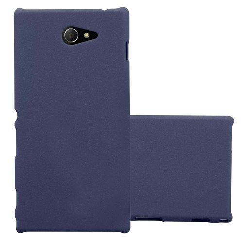 Cadorabo Housse Compatible Avec Sony Xperia M2 / M2 Aqua En Frosty Bleu - Hard Case Étui De Protection À L'aspect Givré Contre Les Rayures Et Les Chocs