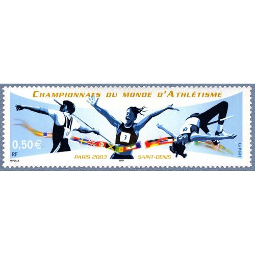 France 2003, Très Beau Timbre Neuf** Luxe Yvert 3587, Championnats Du Monde D'athlétisme Au Stade De France À Saint Denis.