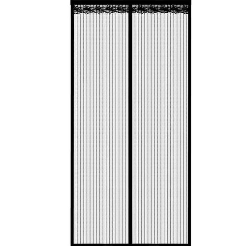 Moustiquaire Pour Porte Avec Fermeture Aimantée Noir