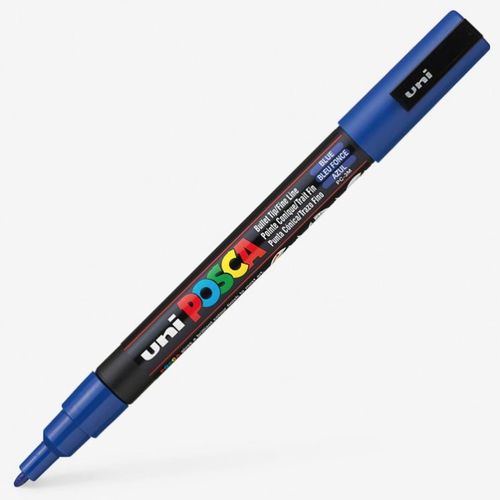 Uni-Ball Marqueur Peinture Posca (Pc-3m), Bleu Fonc¿