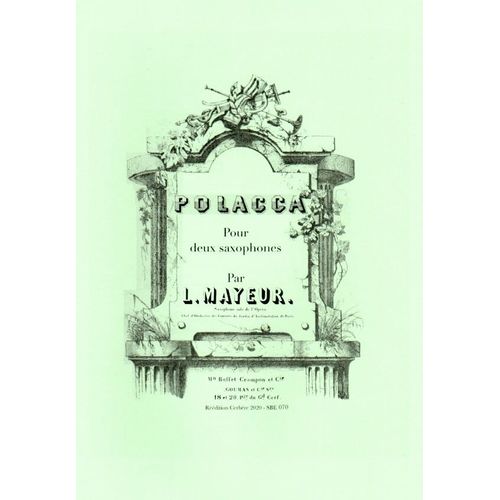 Polacca De Louis Mayeur Pour Deux Saxophones