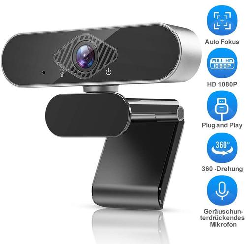 Webcam 1080P Full HD avec micro integre, Caméra Web pour Appels
