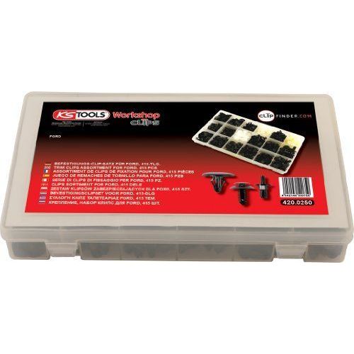 Jeu de clips de fixation KS TOOLS pour Ford, 415 pcs. (420.0250)
