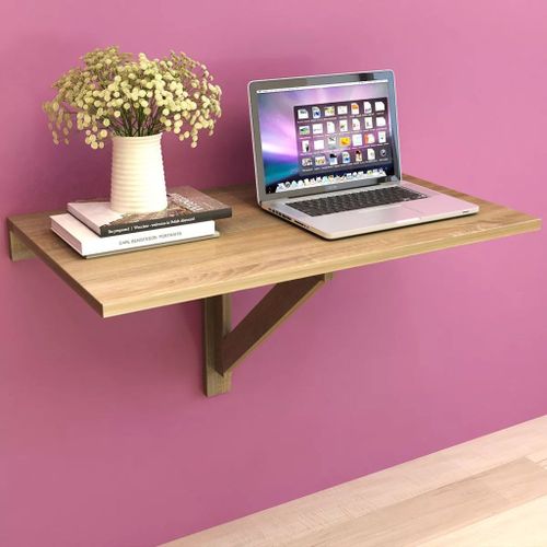 Vidaxl Table Murale Rabattable En Chêne 100 X 60 Cm