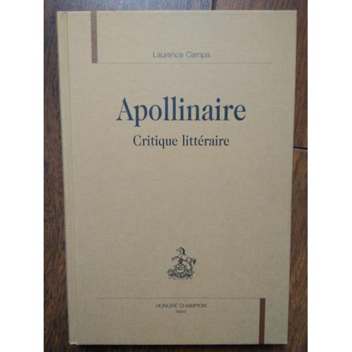 Apollinaire Critique Littéraire